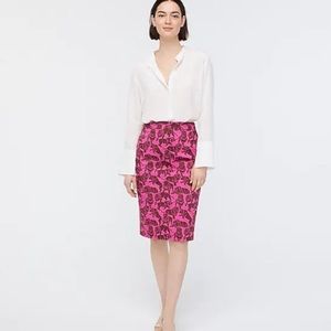 J. Crew Pencil Skirt in Sleepy Lions Print size 10